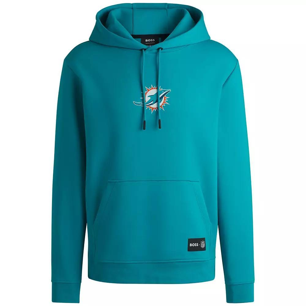 Unisex HUGO BOSS Aqua Miami Dolphins Woodson Tri-Blend Hoodie, Adult Unisex, Size: Large, Turquoise A Product Image