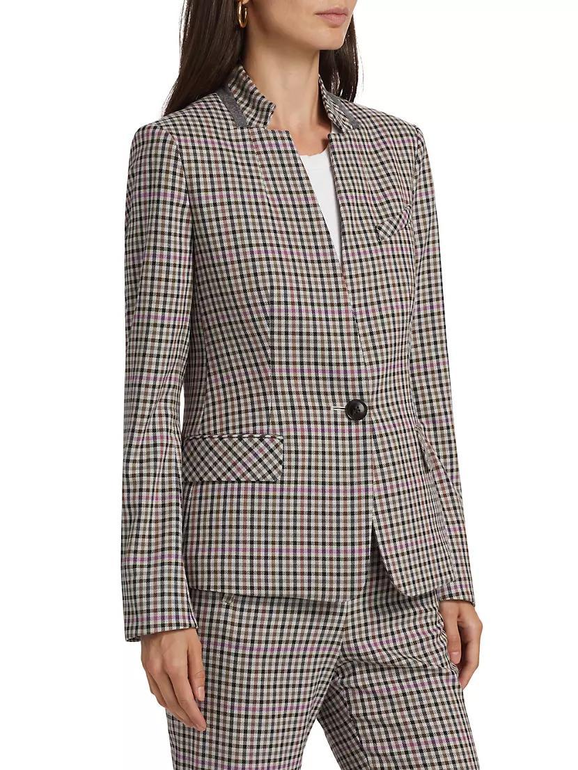 Katie Check Single-Breasted Blazer Product Image