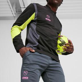 PUMA KING Pro Men's Training Pants in Strong Grey/Electric Lime Product Image
