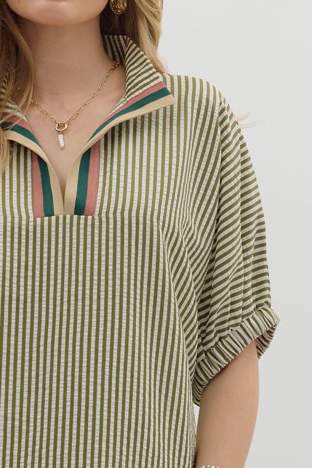 Olivia Stripe Blouse Product Image