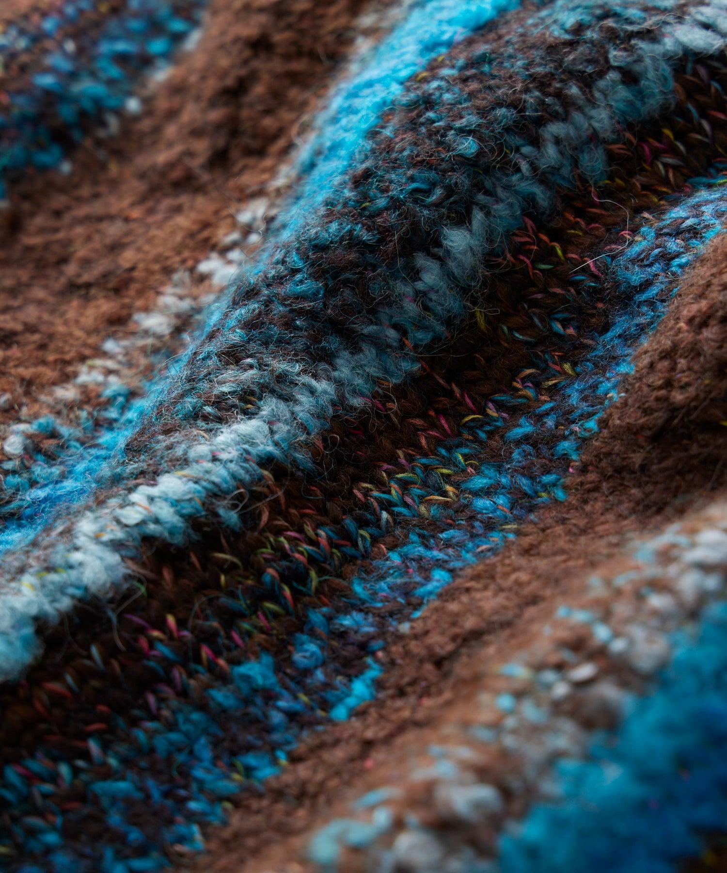 Broken Stripe Cardigan in Blue Toile Product Image