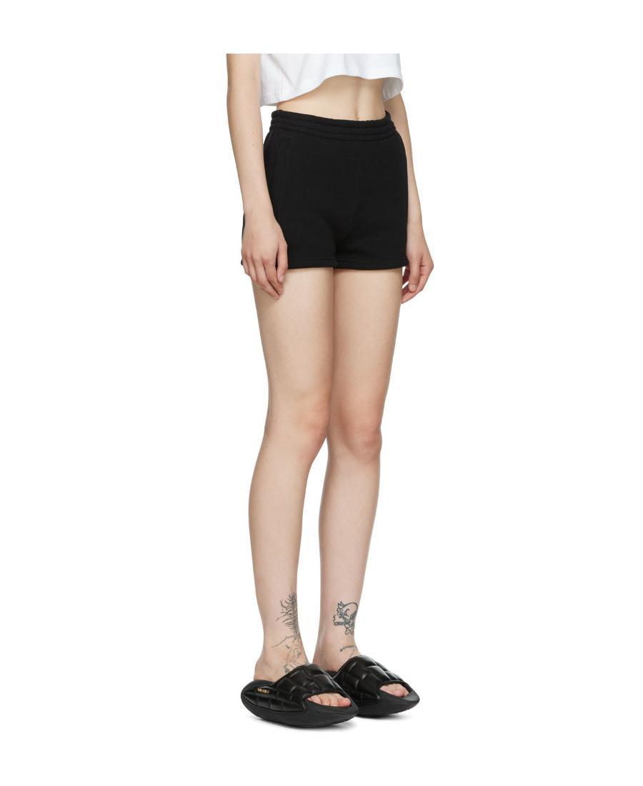 ALEXANDER WANG T Cotton-blend Track Shorts In Black Product Image