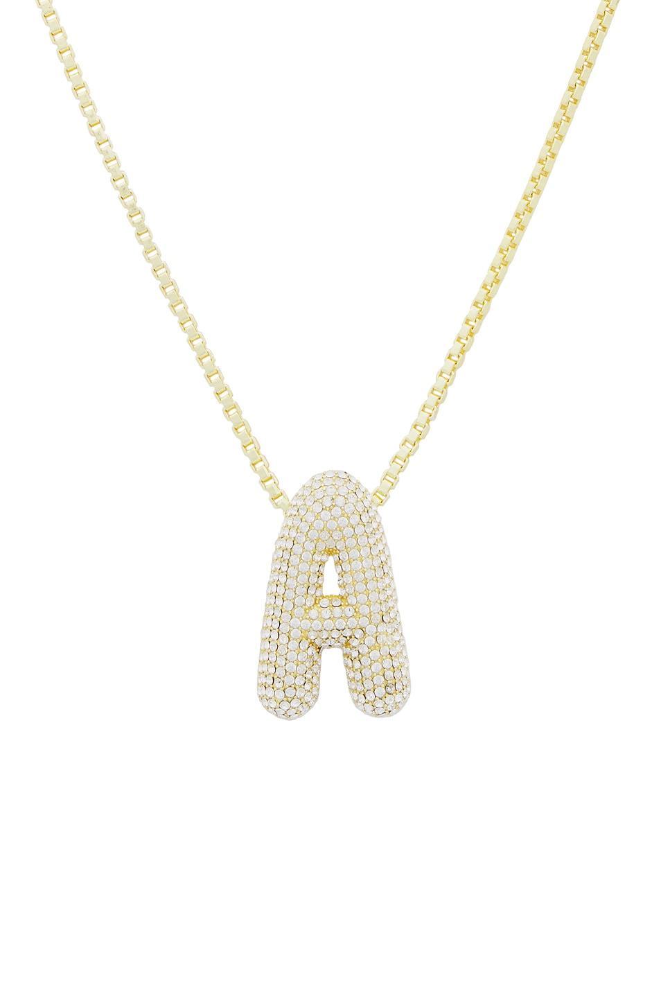 Pave Bubble Initial Necklace BaubleBar Product Image
