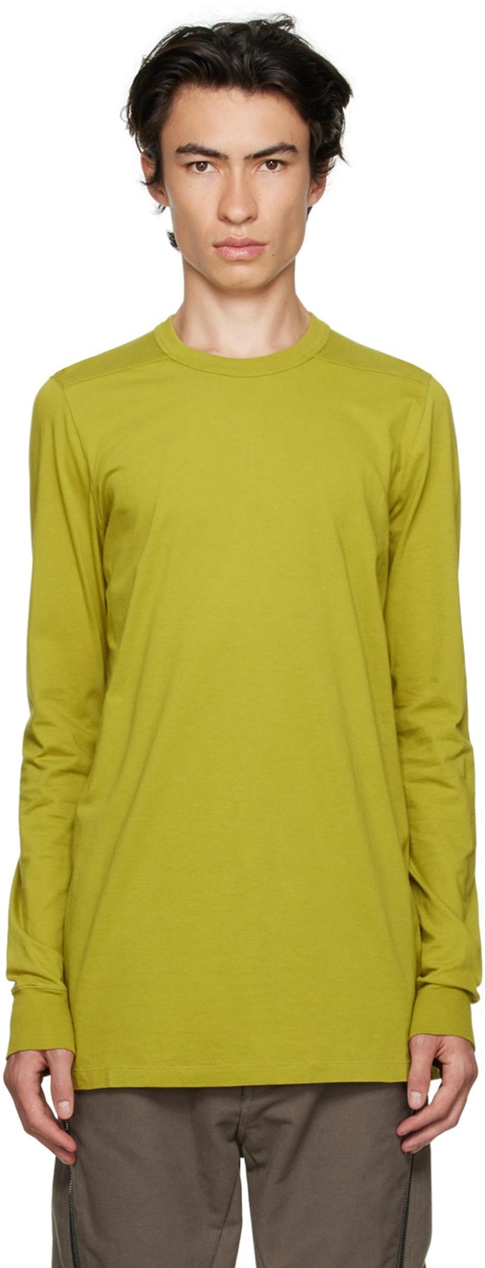 RICK OWENS Green Level Long Sleeve T-shirt In 32 Acid Product Image