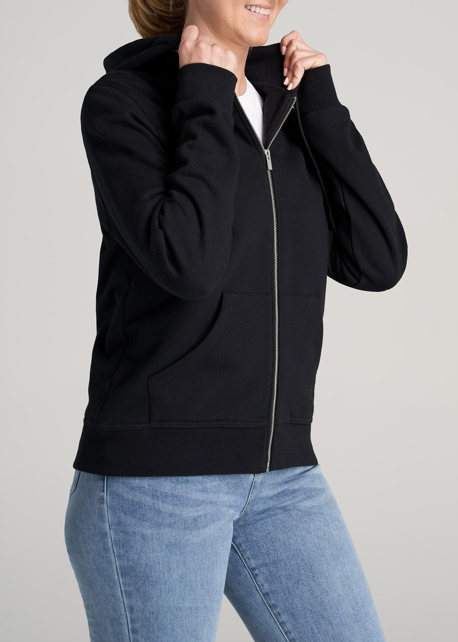 Wearever Fleece Full-Zip Women's Tall Hoodie in Grey Mix Product Image