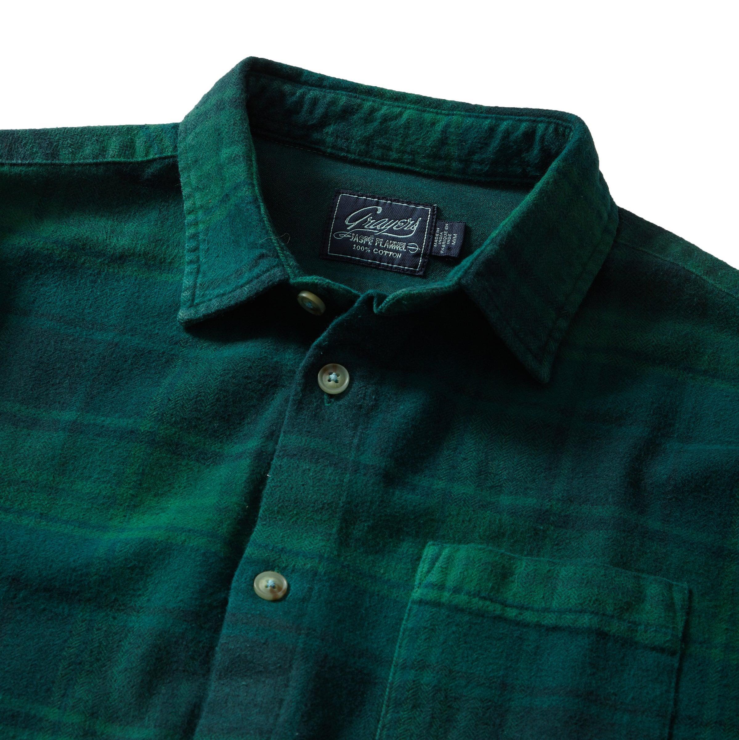 Palisades 3 Ply Jaspe Flannel - Verdant Green Plaid (Final Sale) Product Image