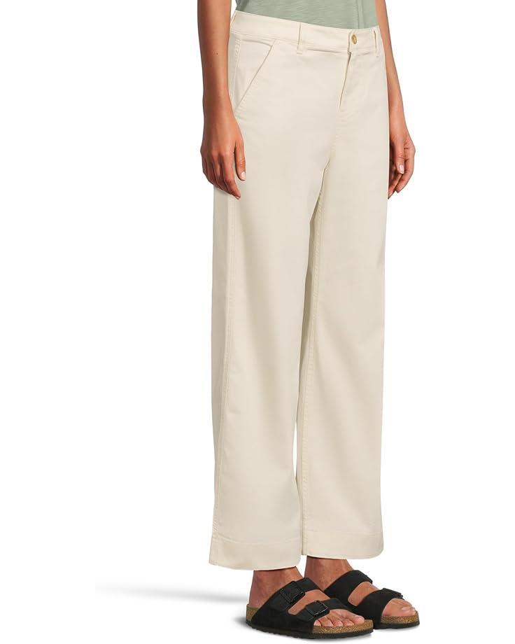 Petite Lakewashed Pull-On Chambray Wide Leg Pants Product Image