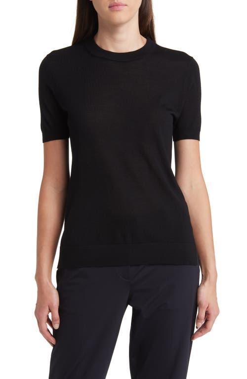 BOSS by Hugo Boss Falyssiasi Soft Knit Virgin Wool Crew Neck Short Sleeve Top Product Image