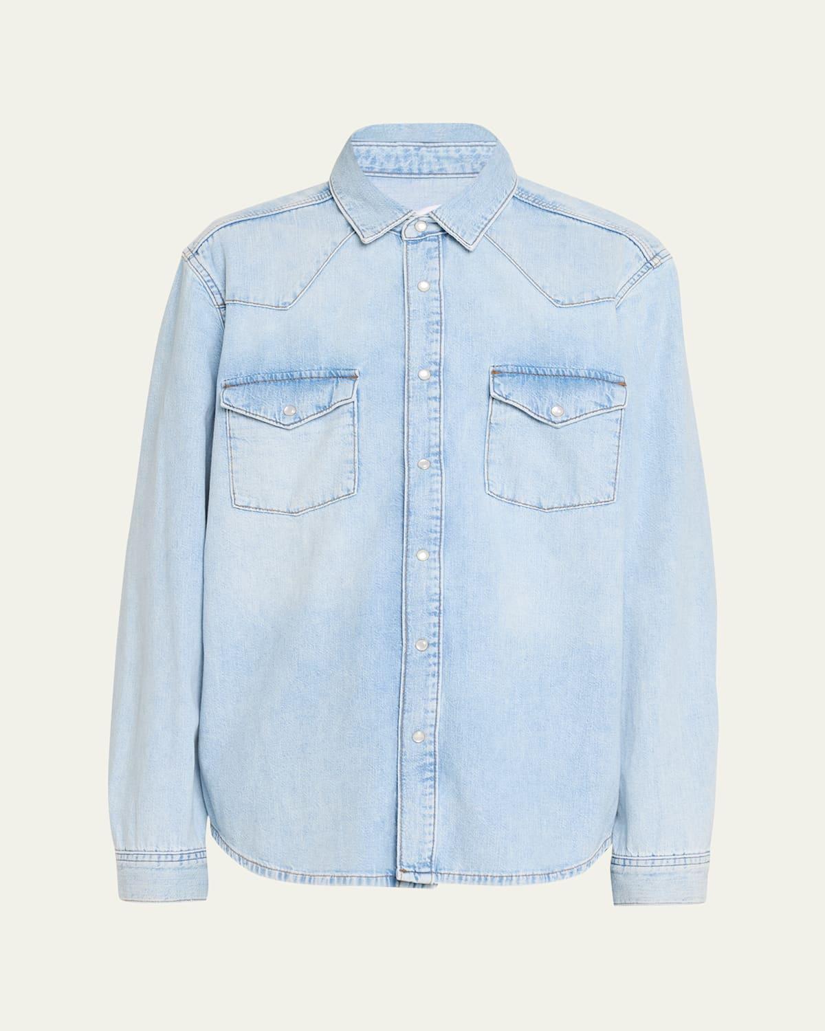 Men's Denim Western Shirt Product Image
