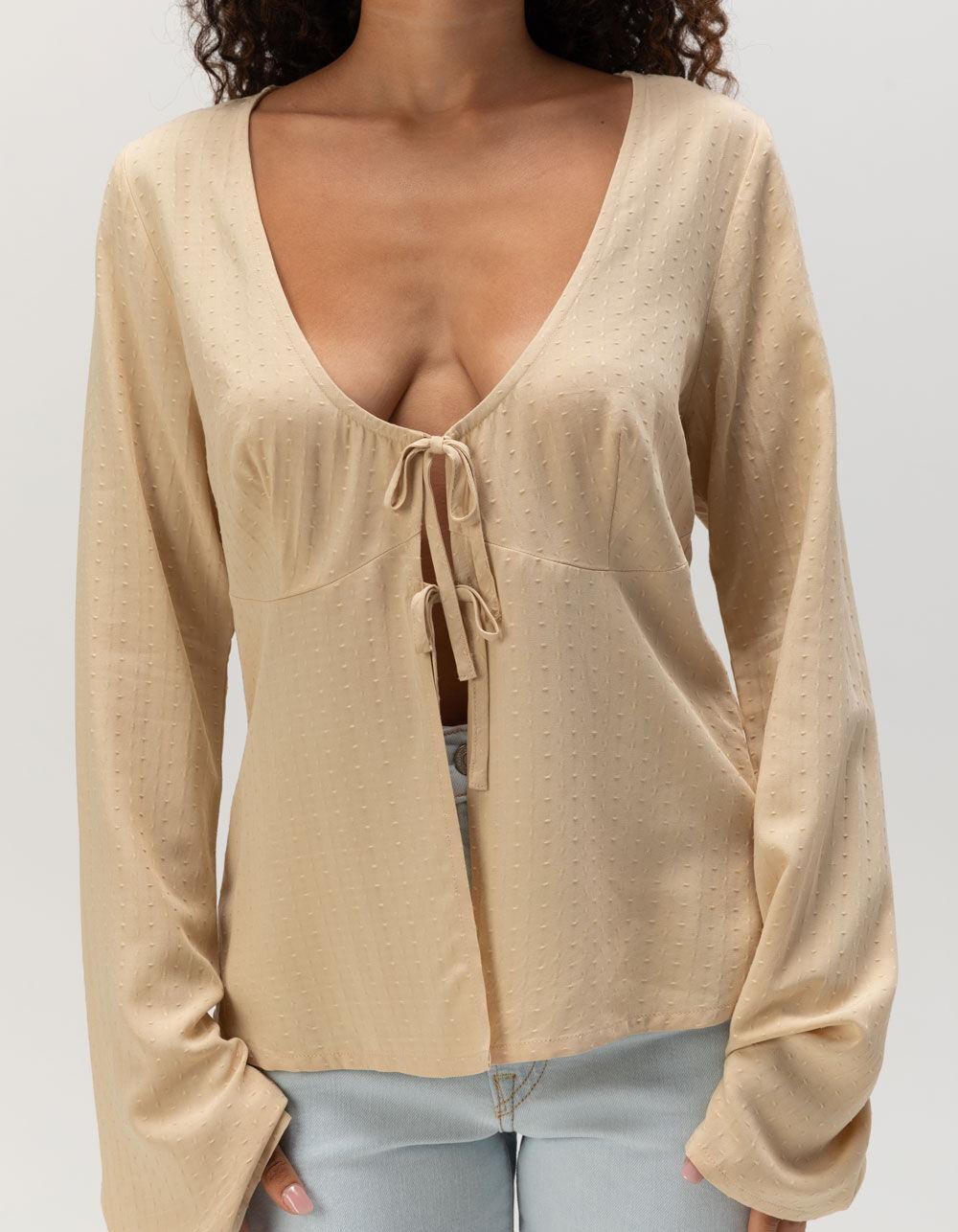 BRIXTON Vintage Knit Womens Blouse - CREAM Product Image