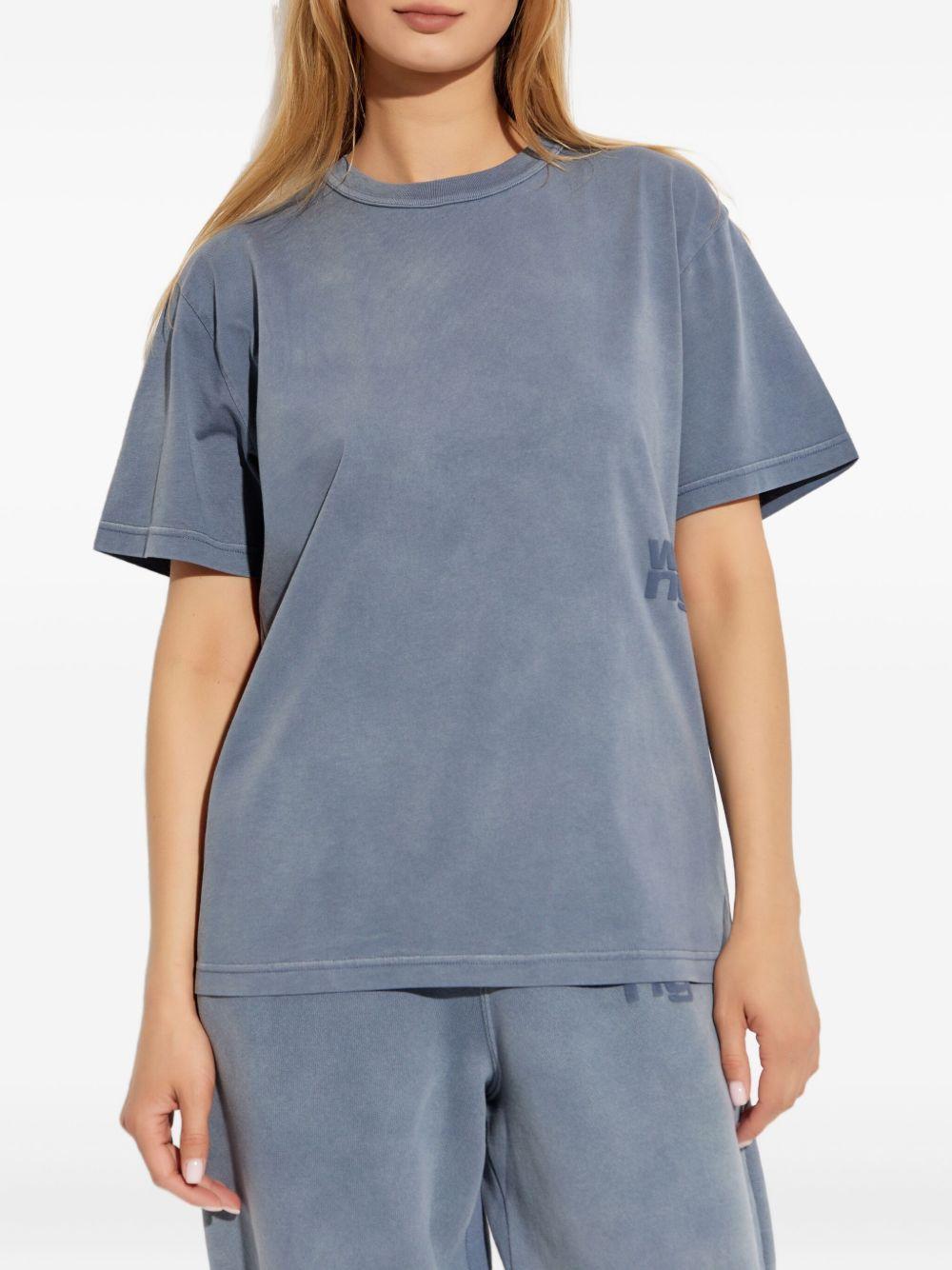 Theory Bron Cotton Polo in Baby Blue Product Image