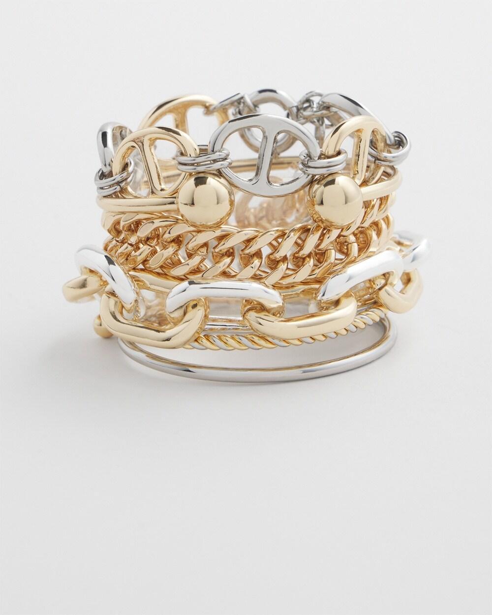 Gold Tone Flex Cuff Bracelet Product Image