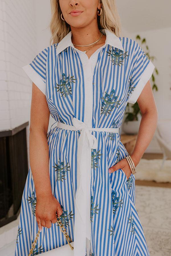 Eucalyptus Fields Button Down Midi Dress Product Image