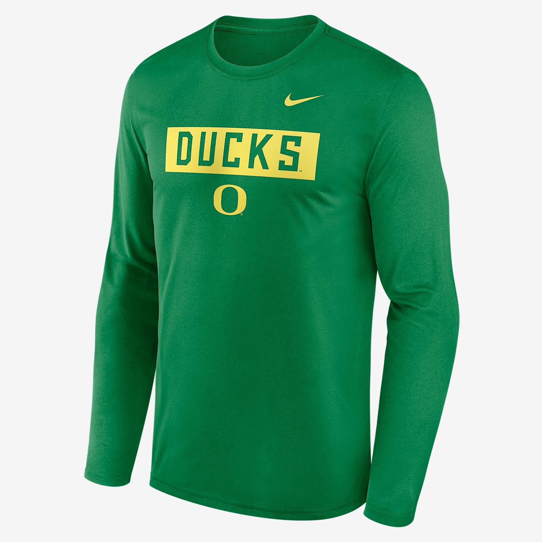 Oregon Primetime Legend 2-Hit Men's Nike Dri-FIT College Long-Sleeve T-Shirt Product Image