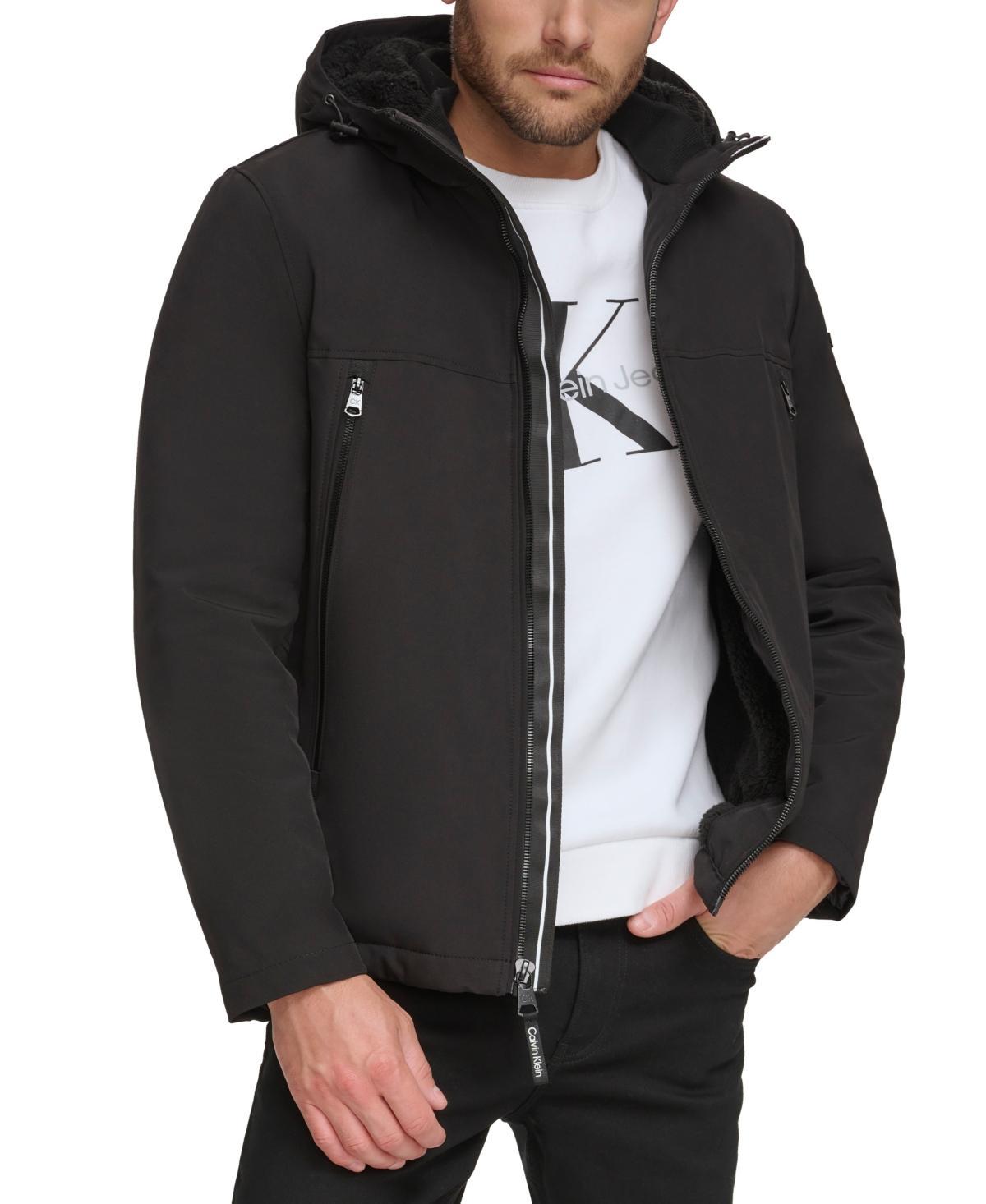 Calvin Klein Mens Sherpa Lined Infinite Stretch Soft Shell Jacket Product Image