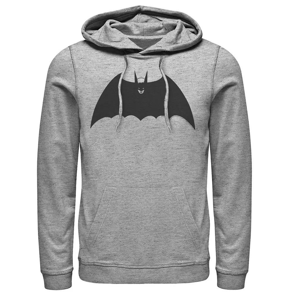 Men's DC Comics Batman Front Portrait Logo Hoodie, Size: Small, Athletic Grey Product Image