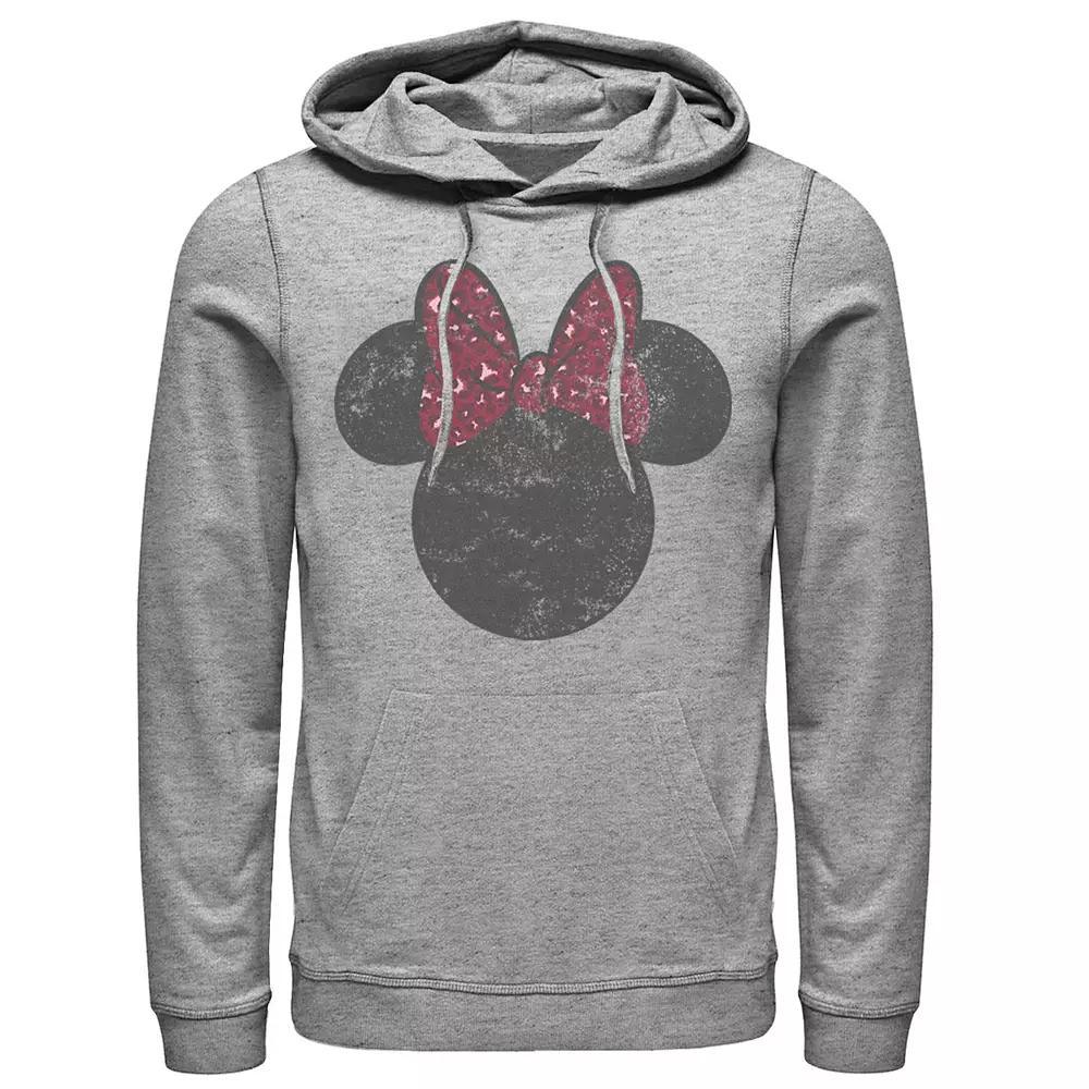 Disney's Mickey And Friends Minnie Mouse Silhouette Men's Hoodie, Size: XL, Athletic Grey Product Image