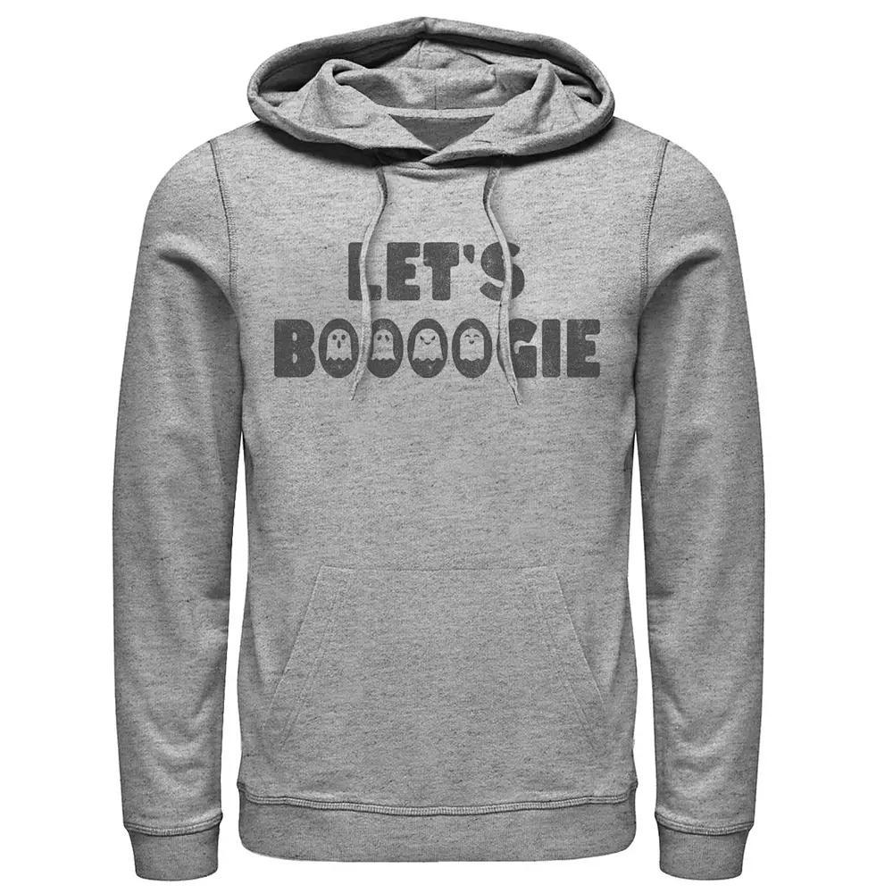 Men's Boogie Text Hoodie, Size: Small, Athletic Grey Product Image