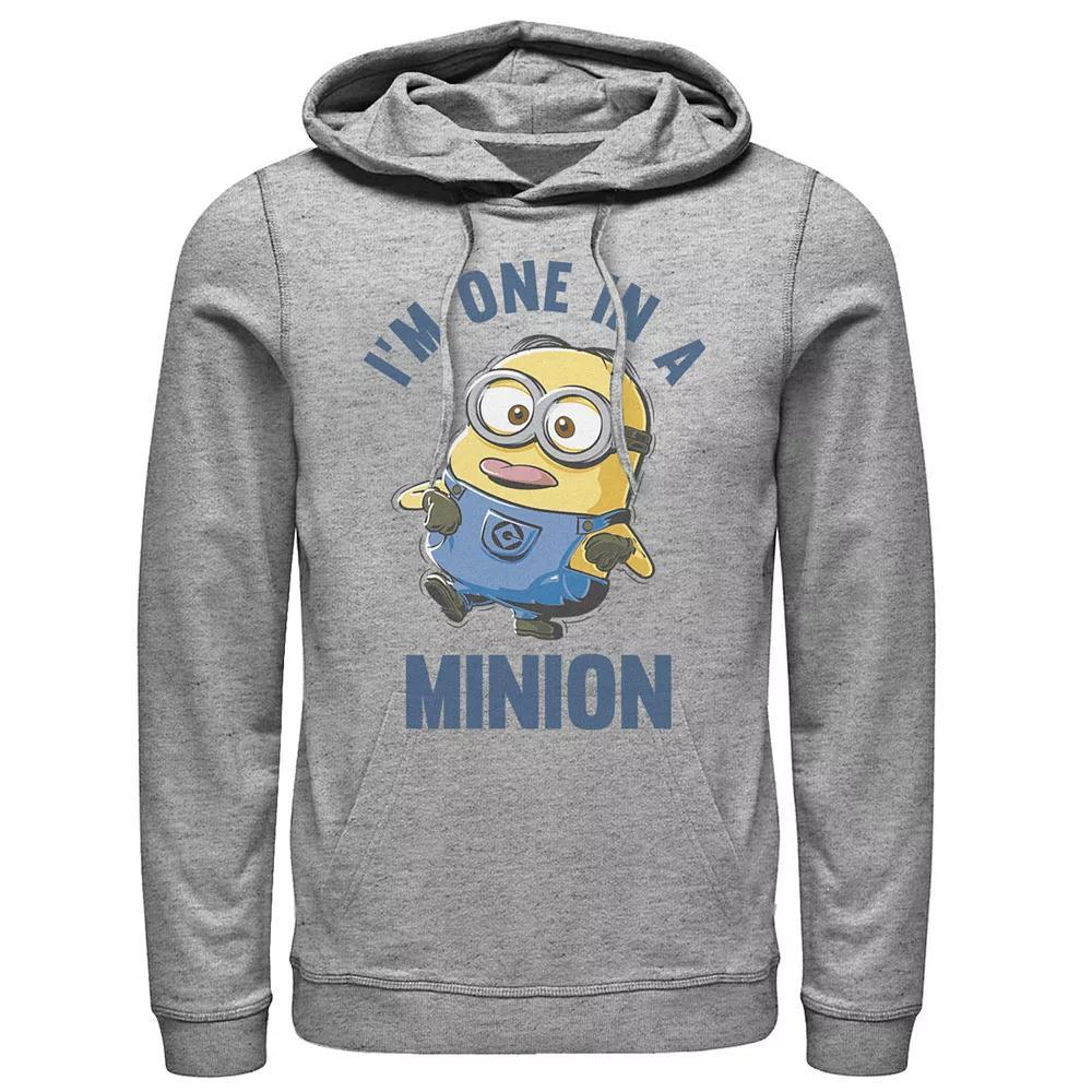 Men's Despicable Me Minions Dave One In A Minion Graphic Hoodie, Size: 3XL, Athletic Grey Product Image