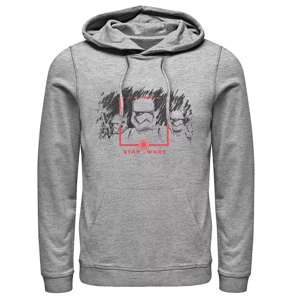 Men's Star Wars The Rise of Skywalker Stormtrooper Smudge Hoodie, Size: Medium, Athletic Grey Product Image