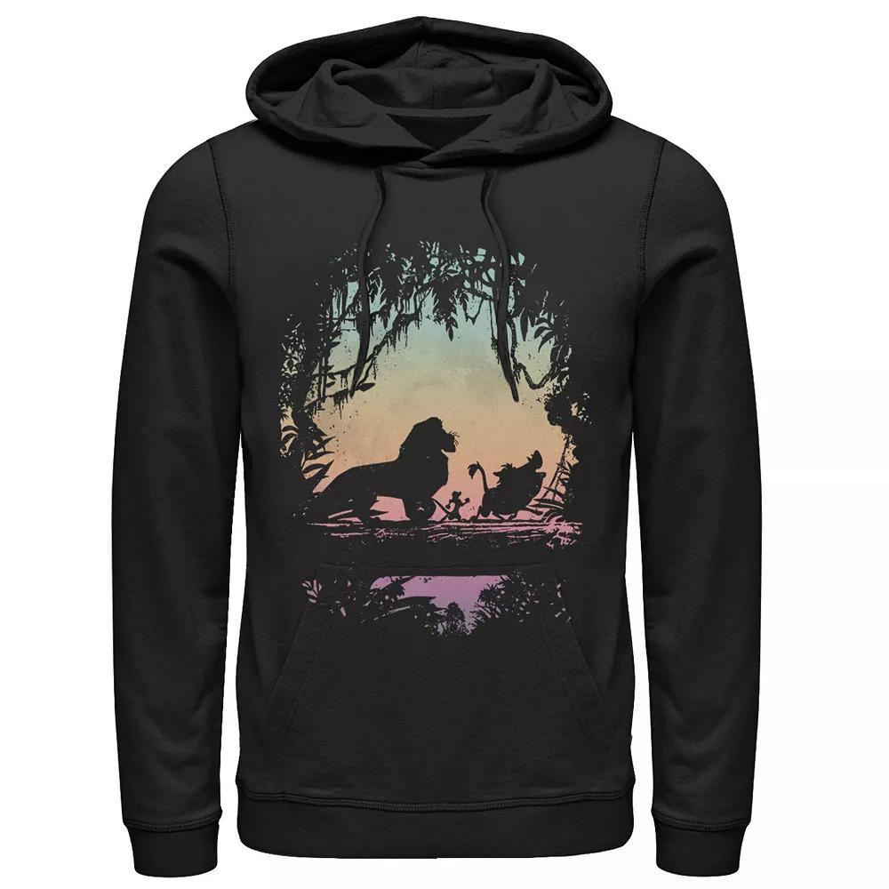 Disney's Lion King Gradient Jungle Trio Men's Hoodie, Size: Medium, Black Product Image