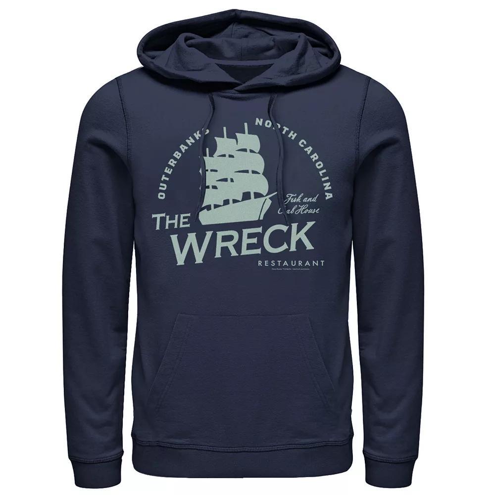 Men's Outer Banks The Wreck Restaurant Ship Logo Hoodie, Size: Medium, Blue Product Image