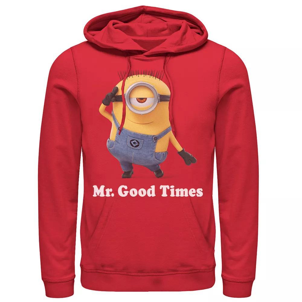 Men's Despicable Me Minions Mr. Good Times Pullover Hoodie, Size: Small, Red Product Image