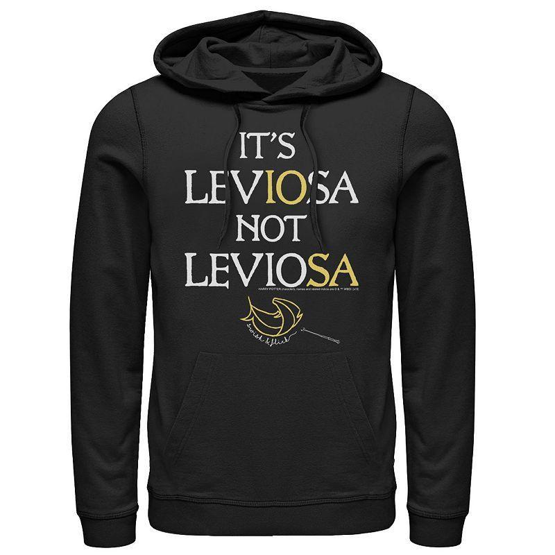 Men's Star Wars Que La Fuerza Te Acompane Yellow Text Hoodie, Size: Small, Blue Product Image