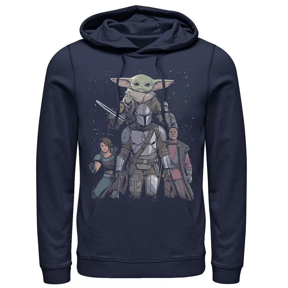 Men's Star Wars: The Mandalorian Movie Poster Hoodie, Size: Small, Blue Product Image