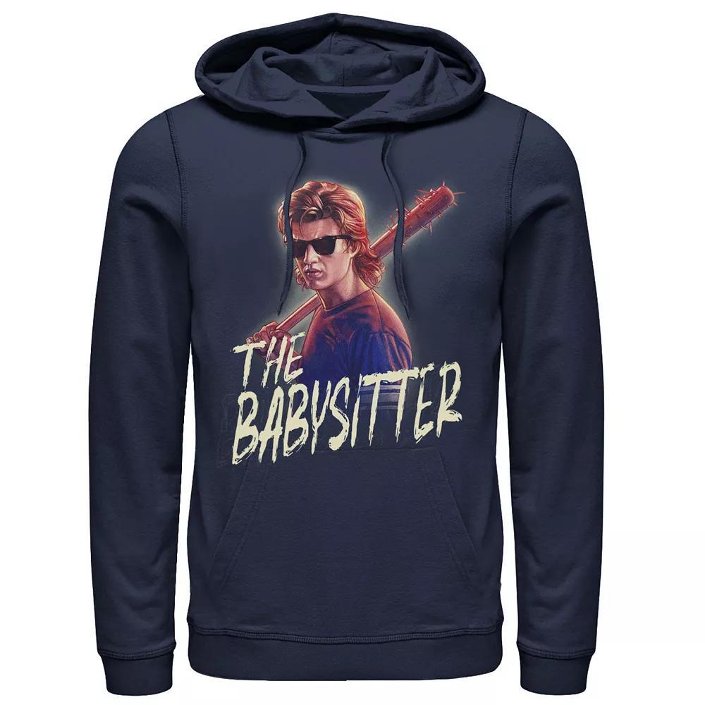 Men's Netflix Stranger Things Steve The Babysitter Portrait Hoodie, Size: XXL, Blue Product Image