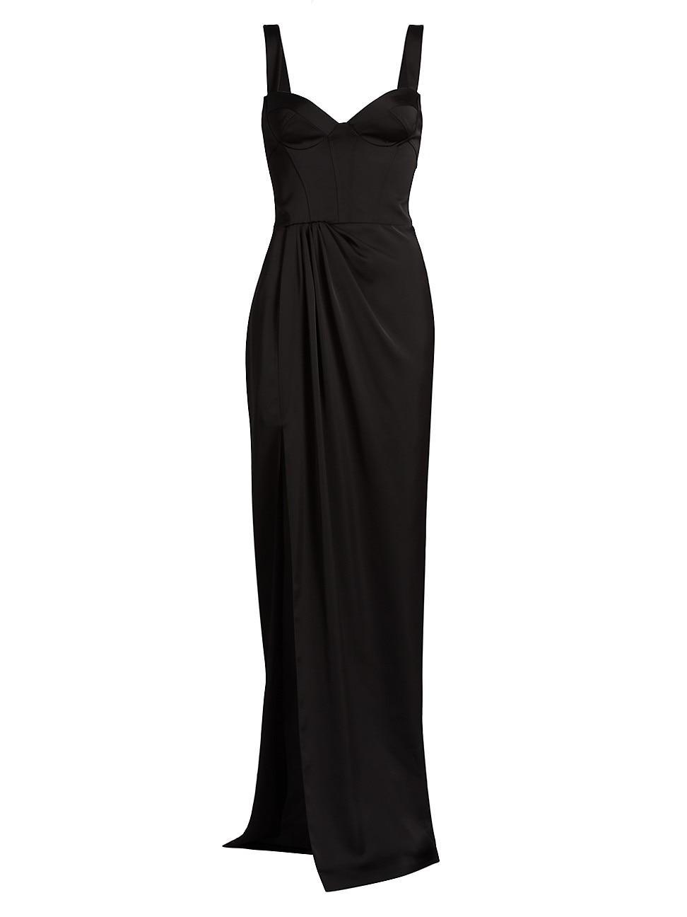 Womens Satin Bustier Gown Product Image