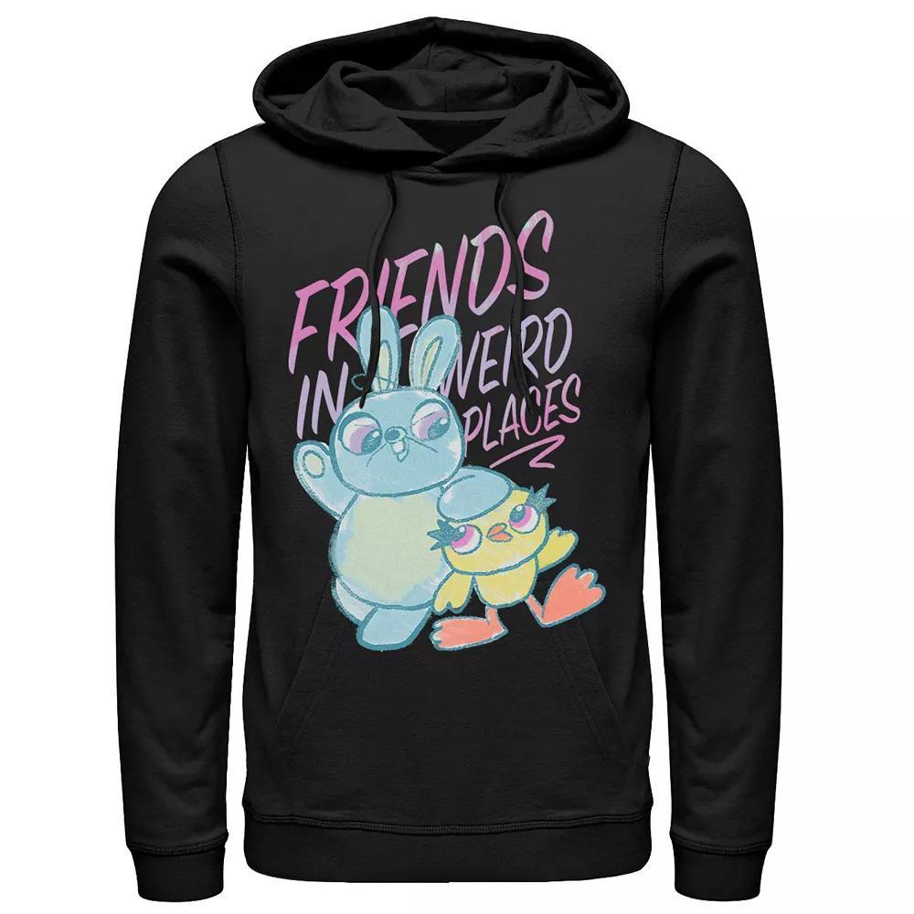 Disney / Pixar's Toy Story 4 Ducky & Bunny Men's Friends Sketch Pullover Hoodie, Size: Large, Black Product Image