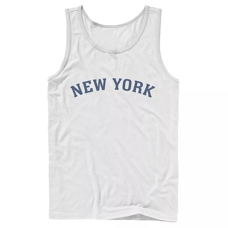 Men's City Of New York Collegiate Typographic Tank Top, Size: Large, White Product Image