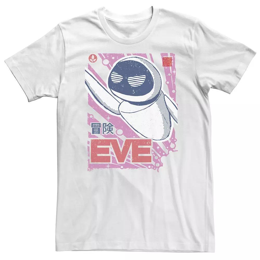 Disney / Pixar's WALL-E EVE Big & Tall Kanji Style Poster Tee, Men's, Size: XL Tall, White Product Image