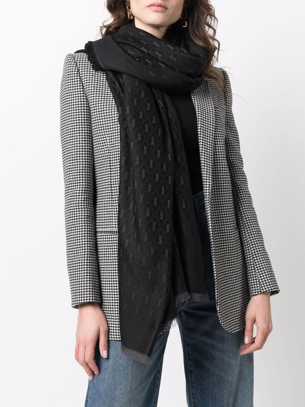 monogram fine-knit scarf Product Image