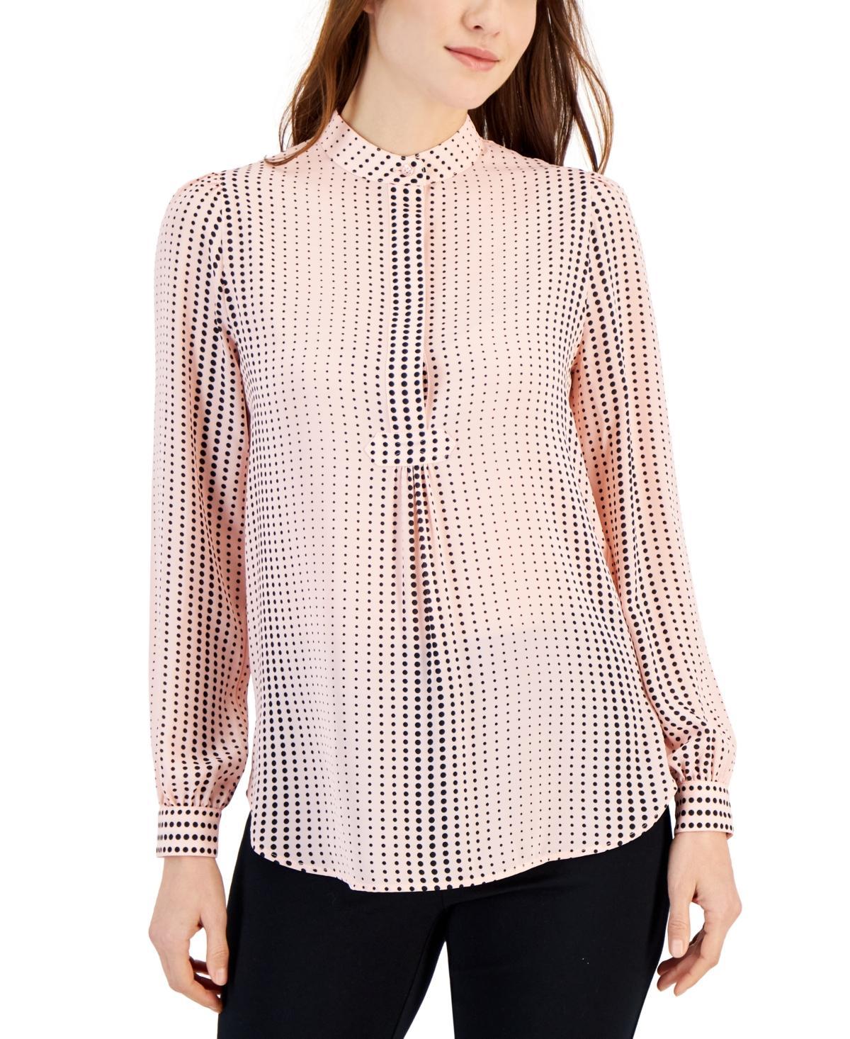 Anne Klein Dot-Print Tunic - Anne White Product Image