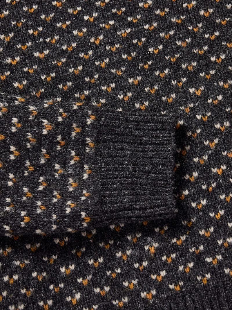 Donegal Crew Sweater - Charcoal Birdseye Marl Product Image