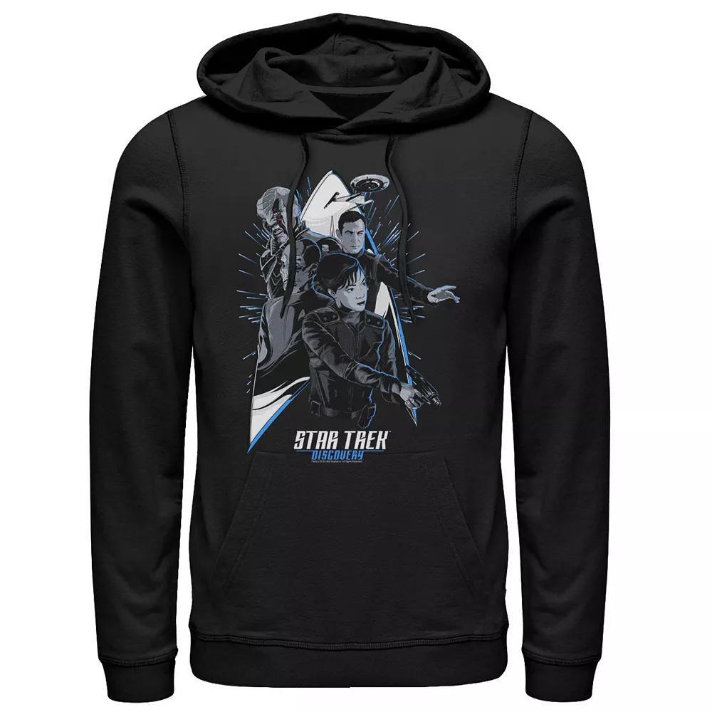Men's Star Trek: Discovery Group Shot Logo Hoodie, Size: 3XL, Black Product Image