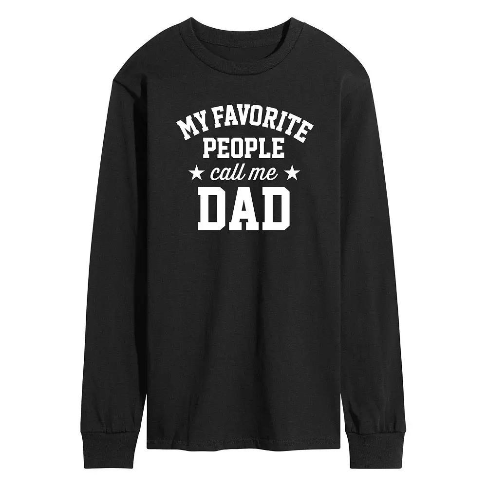 Men's My Favorite People Call Me Dad Long Sleeve, Size: XL, Heather Grey Product Image