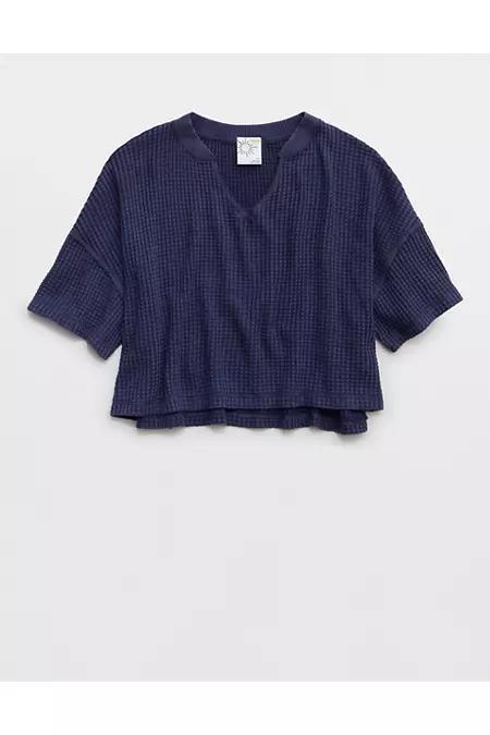 OFFLINE By Aerie Wow! Waffle Notch Neck T-Shirt Women's Product Image