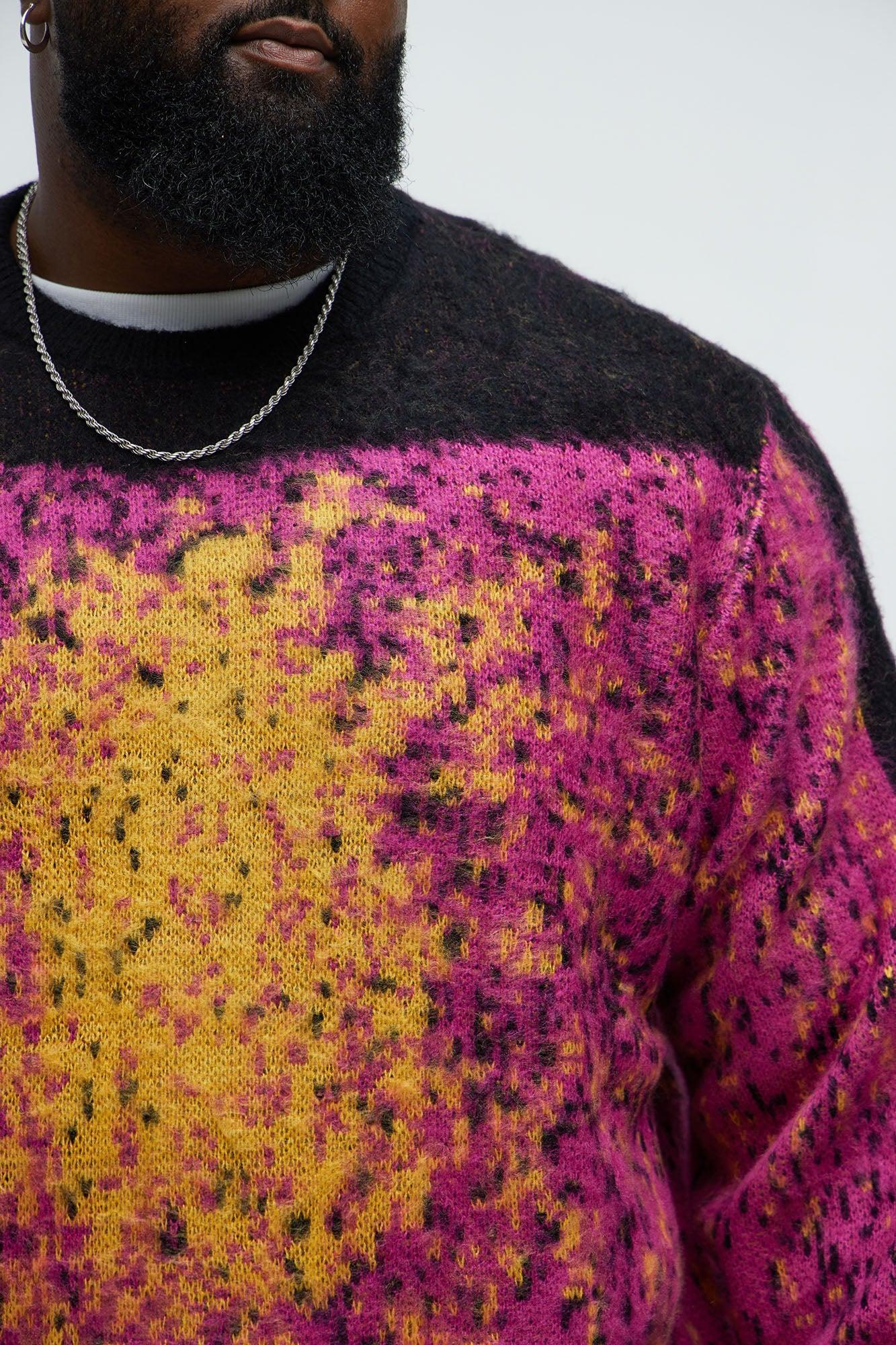 Held Inside Crewneck Sweater - Multi Color Product Image