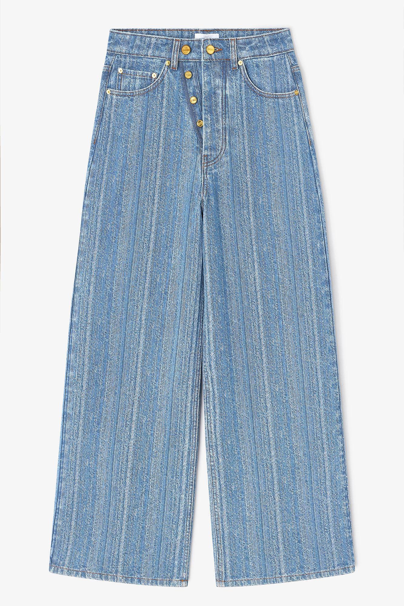 Striped Baggy Jeans Product Image