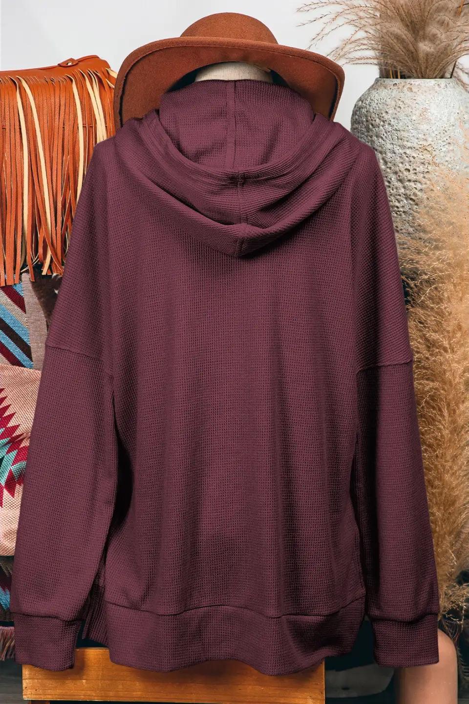 Waffle Knit Hoodie Product Image