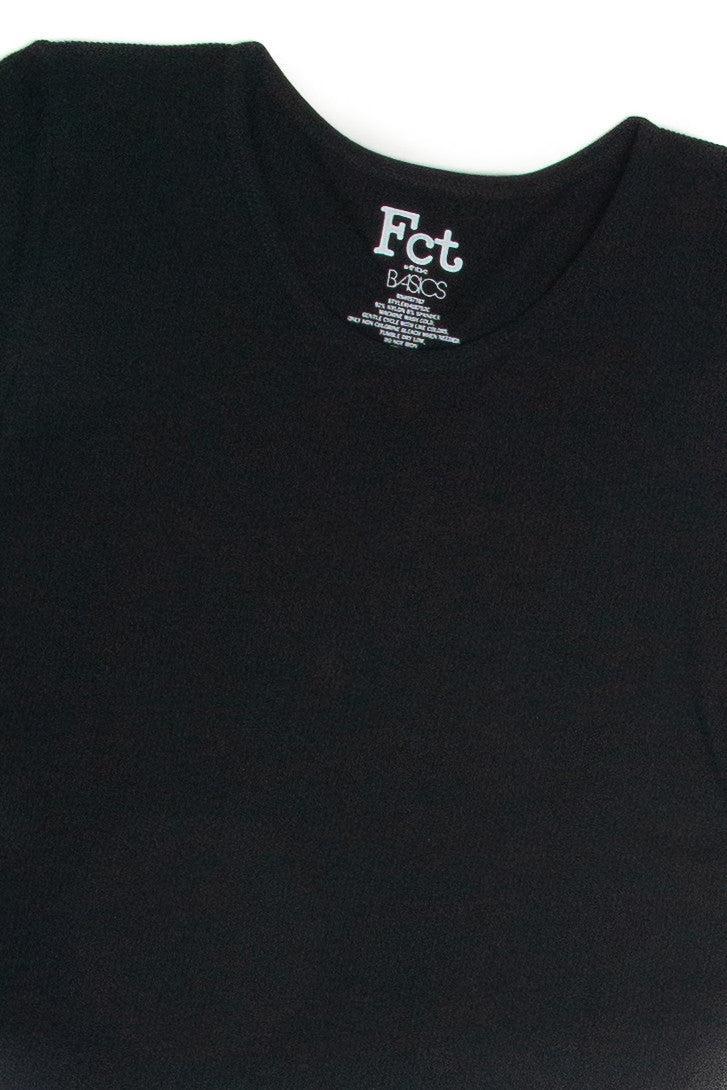 Black Seamless Crew Neck Shirt Product Image