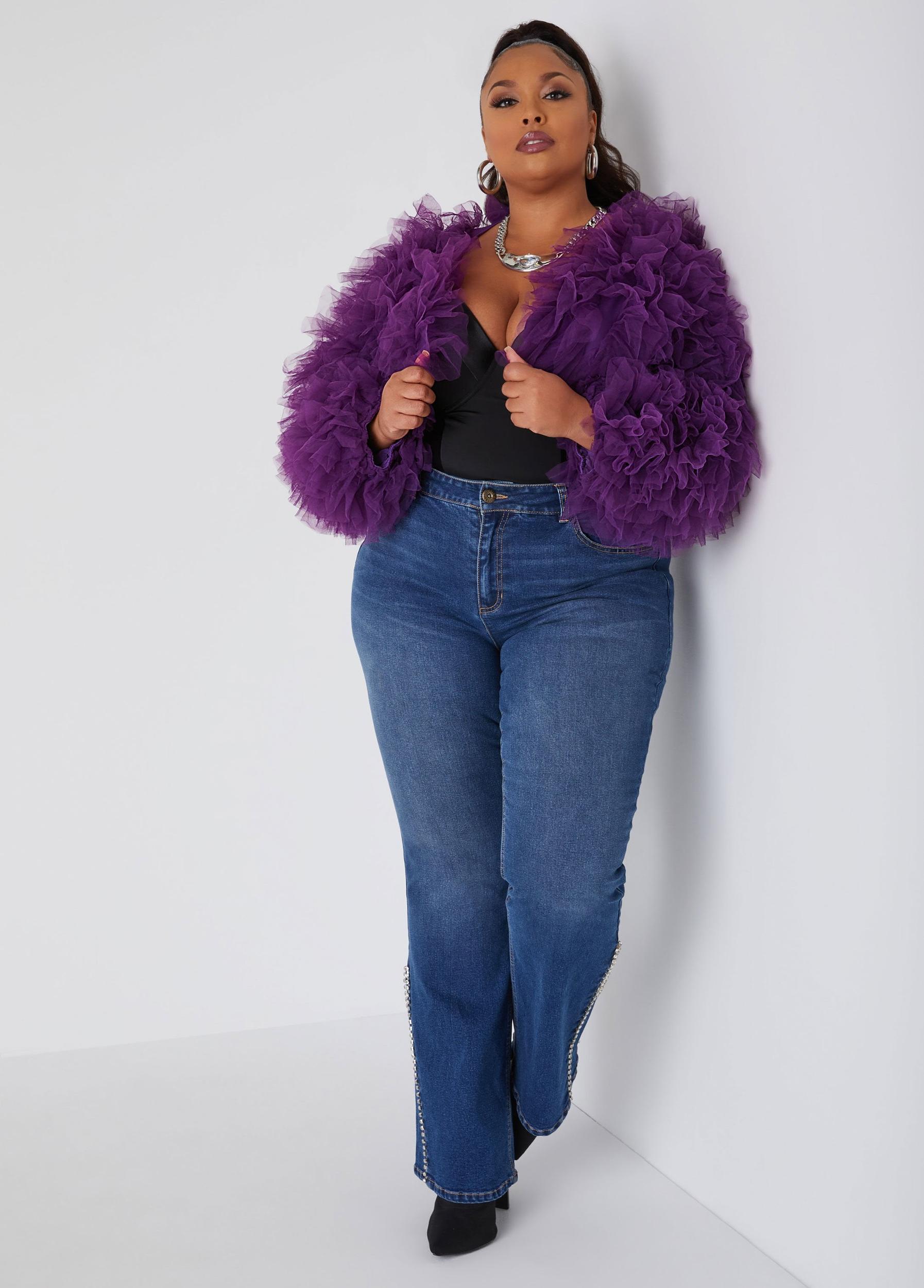 Cropped Ruffled Tulle Shrug Product Image