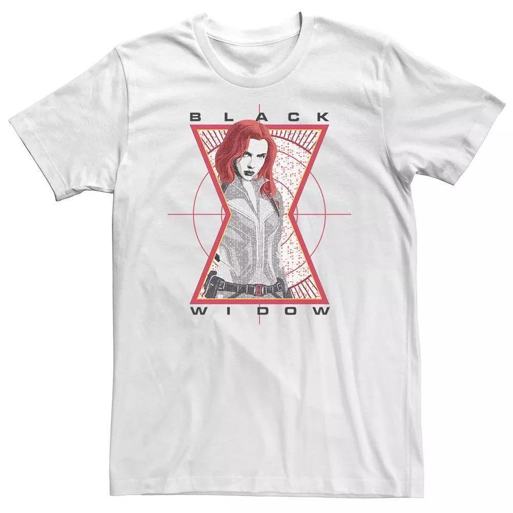 Big & Tall Marvel Black Widow Glitch Target Logo Portrait Tee, Men's, Size: 5XL, White Product Image