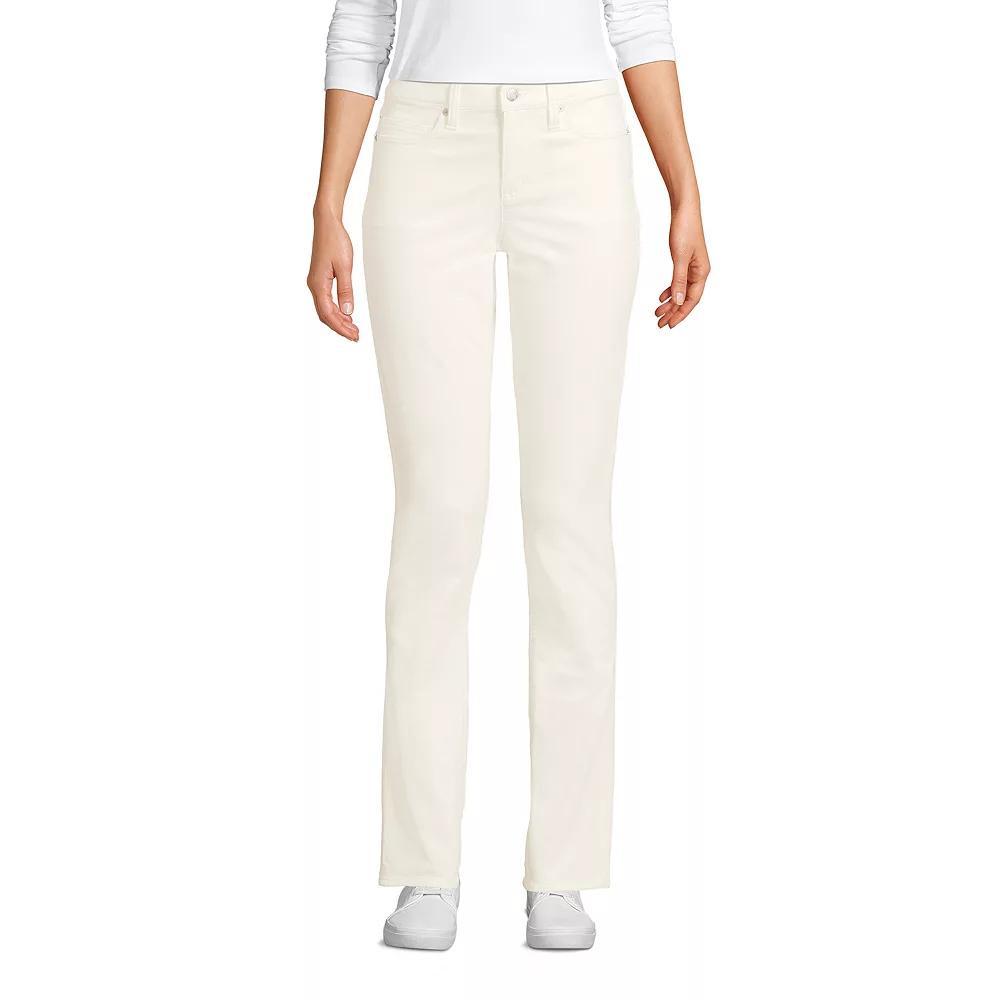 Petite Lands' End Straight-Leg Corduroy Pants, Women's, Size: 14P 28, Ivory Product Image