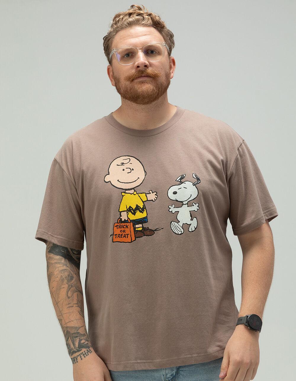 RSQ x Peanuts Trick Or Treat Mens Oversized Tee - TAUPE Product Image