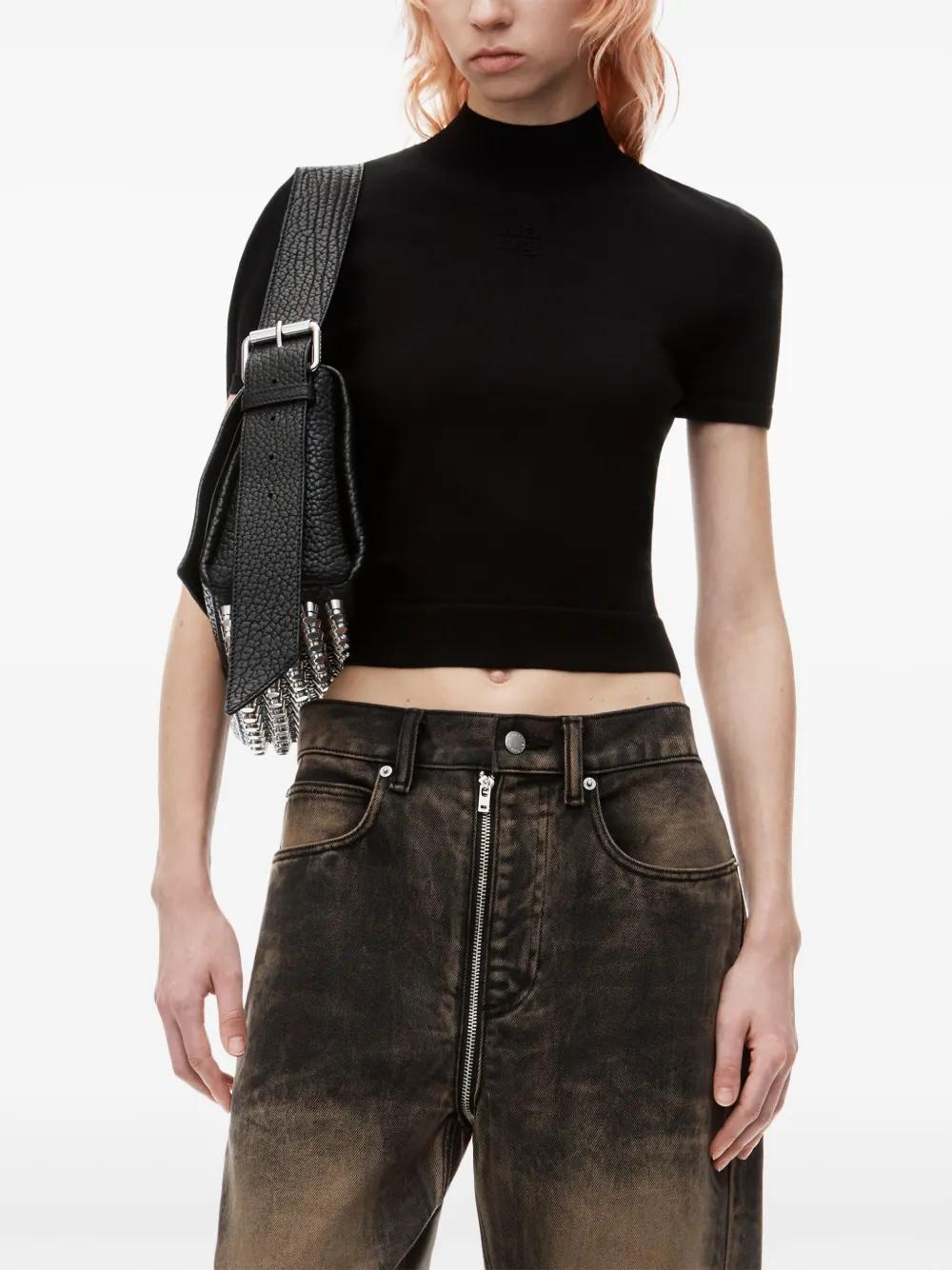 logo-embossed knitted top Product Image