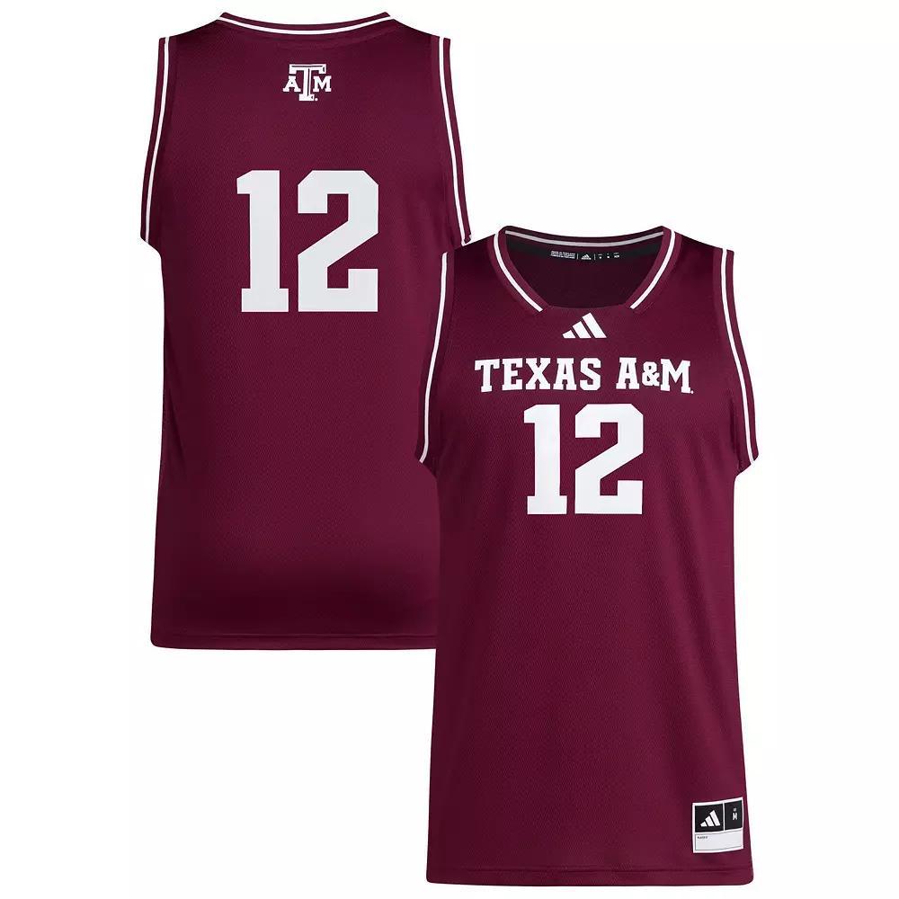 Men's adidas #12 Maroon Texas A&M Aggies Replica Swingman Jersey, Size: XL, Red Product Image